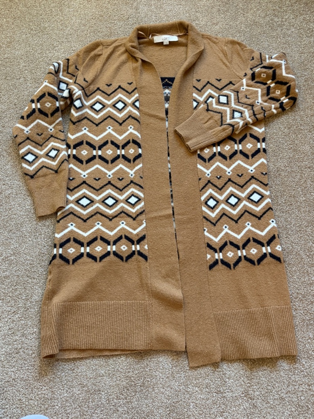 Patterned Long Cardigan